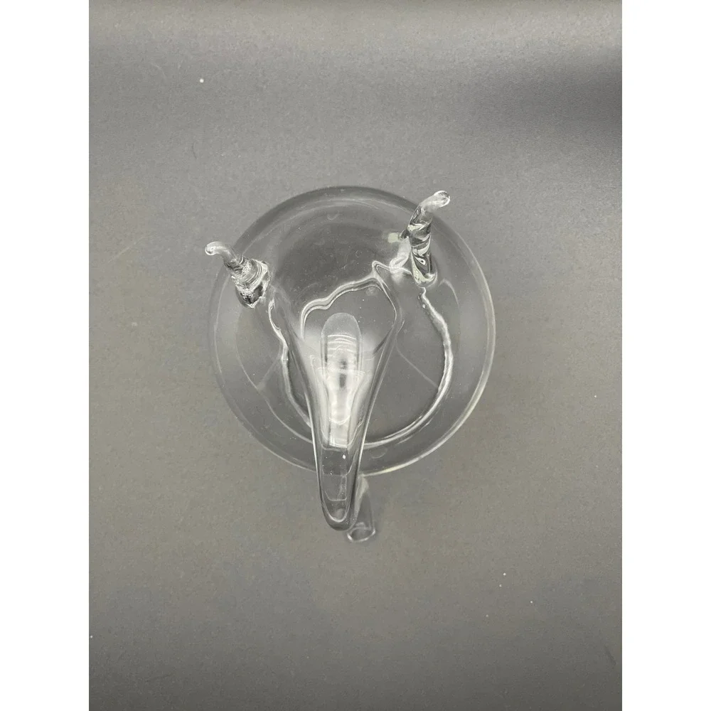 Vampire Port Sipper Glass with‎ Built-in Straw Tripod Footed Clear Glass 4.5